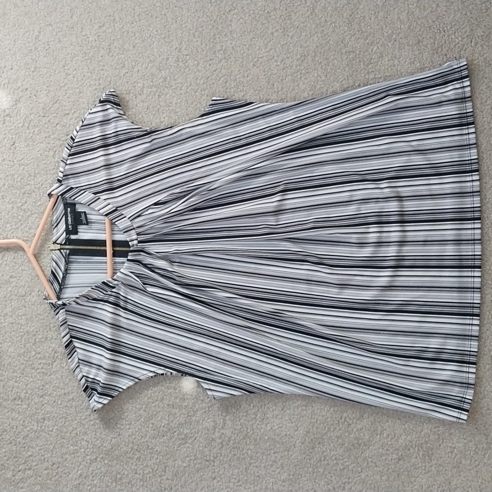 Liz Claiborne Career Sleeveless Stripe Top